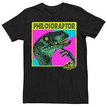 Men's Jurassic Park Philosoraptor Neon Colors Tee
