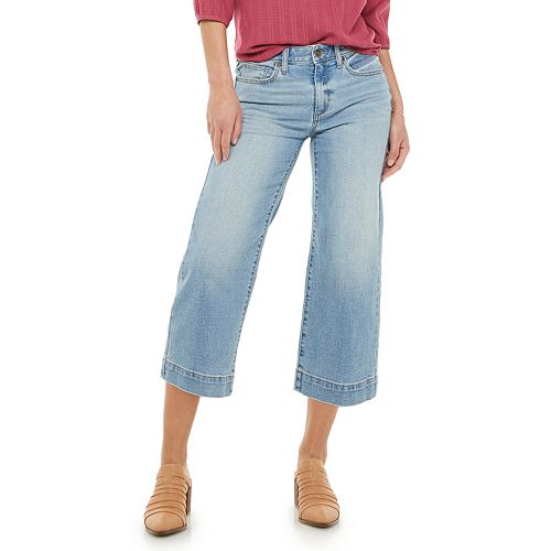  Ladies Capri Pants Western Jeans For Women Oversized Jeans  For Women Colored Denim Pants For Women Brown Jeans For Women Seamd Front  Wide Leg Capris Color Khaki Size Small Size