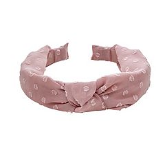 Textured Polka Dots Top Knot Headband