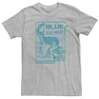 Men's Jurassic World Two Blue Raptor Schematic Tee