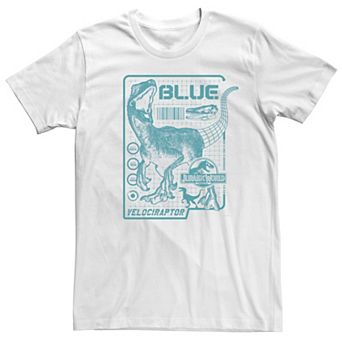 Men's Jurassic World Two Blue Raptor Schematic Tee