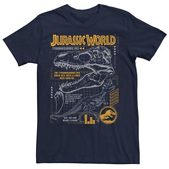 Men's Jurassic World T-Rex Orange Schematic Tee