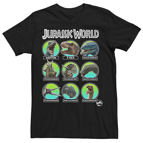 Men's Jurassic World Dino Heads Chart Tee