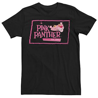 Men's Pink Panther Boxed Portrait Logo Tee