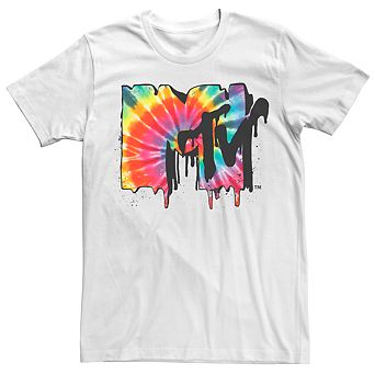 Men's MTV Tie Dye Vibrant Melting Logo Tee