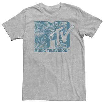 Men's MTV Logo Deep Teal Tropical Style Tee