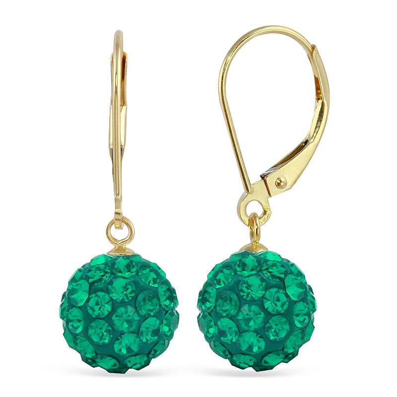 51107876 14k Gold Crystal Fireball Drop Earrings, Womens, G sku 51107876