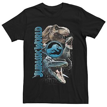 Men's Jurassic World Two Dinosaur Logo Stack Tee