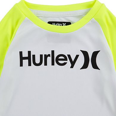 Baby Boy Hurley UPF 50+ Raglan Rash Guard Top & Board Shorts 2-Piece Set