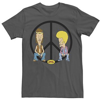 Men's Beavis and Butt-Head Vintage Peace Sign Tee