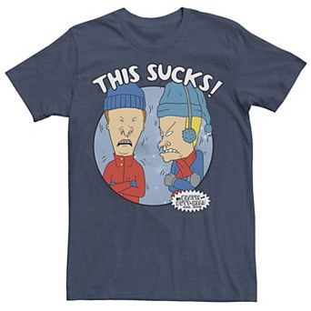 Men's Beavis And Butthead Winter Sucks Portrait Tee