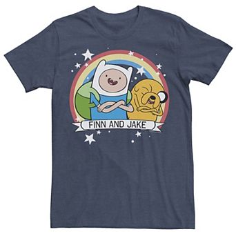 Men's CN Adventure Time Finn & Jake Rainbow Banner Tee