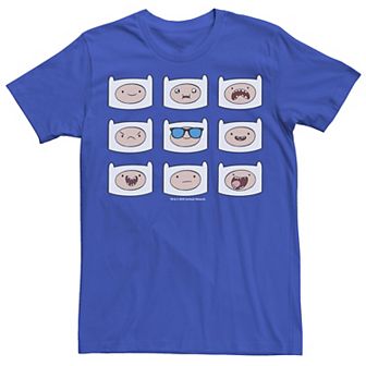 Men's Adventure Time Finn's Many Faces Grid Tee