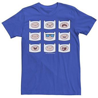 Men's Adventure Time Finn's Many Faces Grid Tee