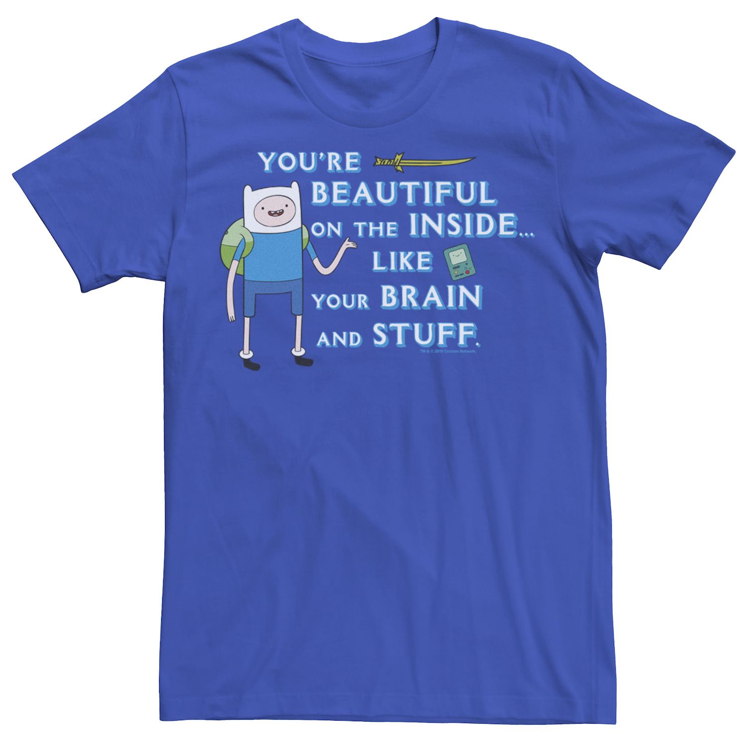 Image for Licensed Character Men's Cartoon Network Adventure Time Finn You're Beautiful Inside Portrait Tee at Kohl's.