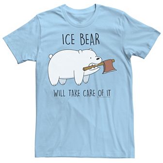Men's CN Bare Bears Ice Bear Take Care Of It Axe Tee