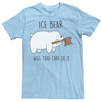 Men's CN Bare Bears Ice Bear Take Care Of It Axe Tee