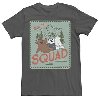 Men's We Bare Bears This My Squad Patch Tee