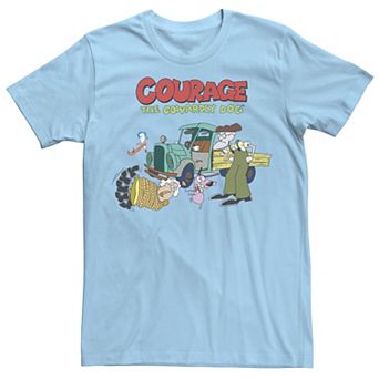 Men's Courage The Cowardly Dog Scene Logo Tee