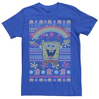 Men's Spongebob Squarepants Ugly Christmas Sweater Tee