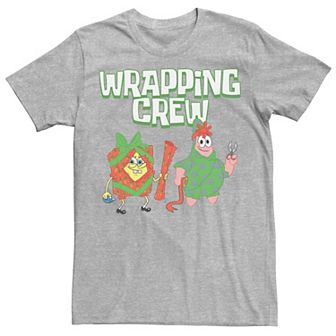 Men's Spongebob Squarepants Patrick Wrapping Crew Tee