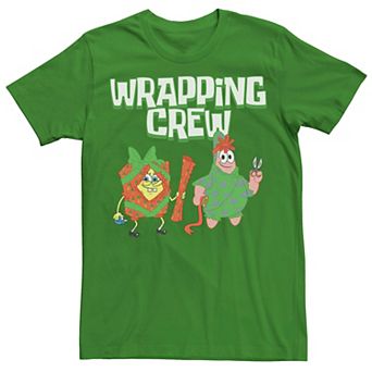 Men's Spongebob Squarepants Patrick Wrapping Crew Tee
