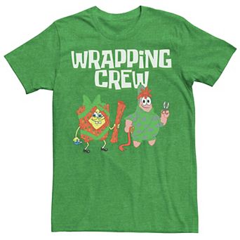 Men's Spongebob Squarepants Patrick Wrapping Crew Tee