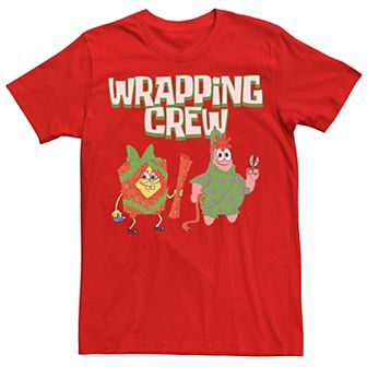 Men's Spongebob Squarepants Patrick Wrapping Crew Tee