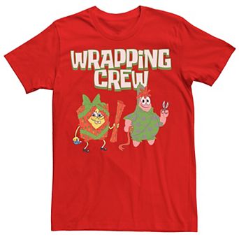 Men's Spongebob Squarepants Patrick Wrapping Crew Tee