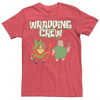 Men's Spongebob Squarepants Patrick Wrapping Crew Tee