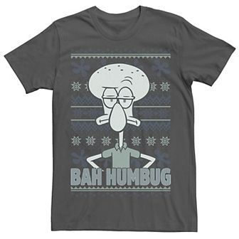Men's SpongeBob SquarePants Squidward Bah Humbug Tee