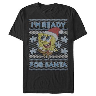 Men's SpongeBob SquarePants I'm Ready For Santa Tee