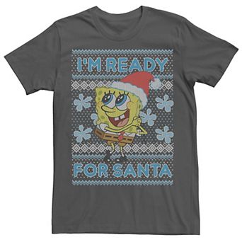 Men's SpongeBob SquarePants I'm Ready For Santa Tee