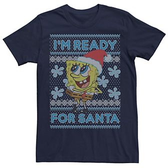 Men's SpongeBob SquarePants I'm Ready For Santa Tee