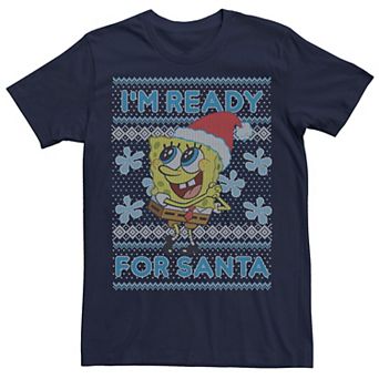 Men's SpongeBob SquarePants I'm Ready For Santa Tee