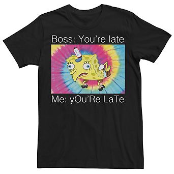 Men's Spongebob Squarepants You're Late Tee