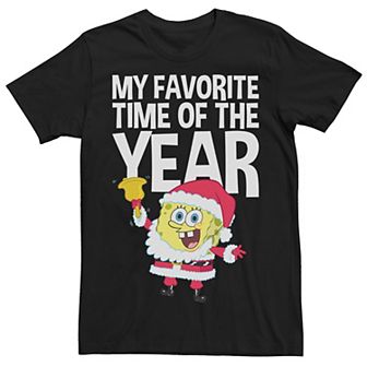 Men's Spongebob Squarepants Santa Christmas Tee