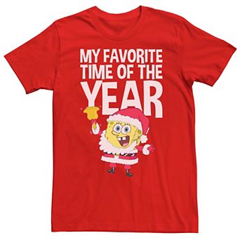 Men's Spongebob Squarepants Santa Christmas Tee