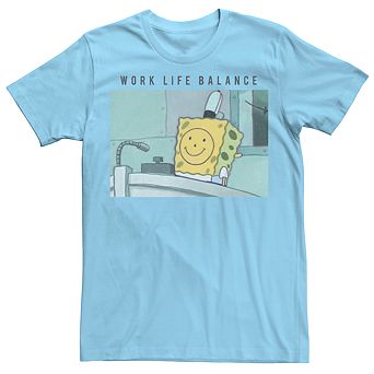 Men's Spongebob Squarepants Work Life Balance Tee