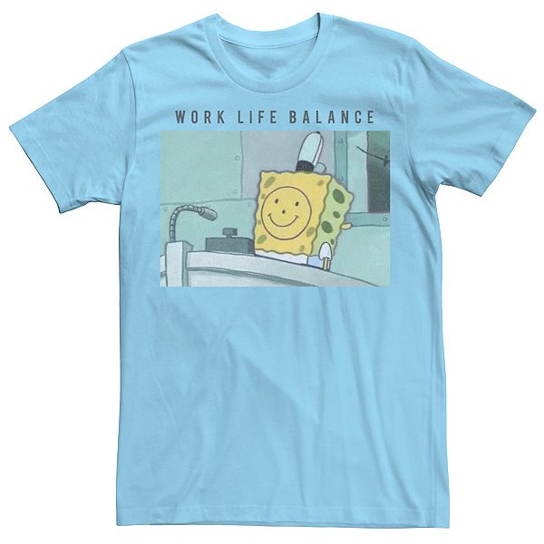 Men's Spongebob Squarepants Work Life Balance Tee