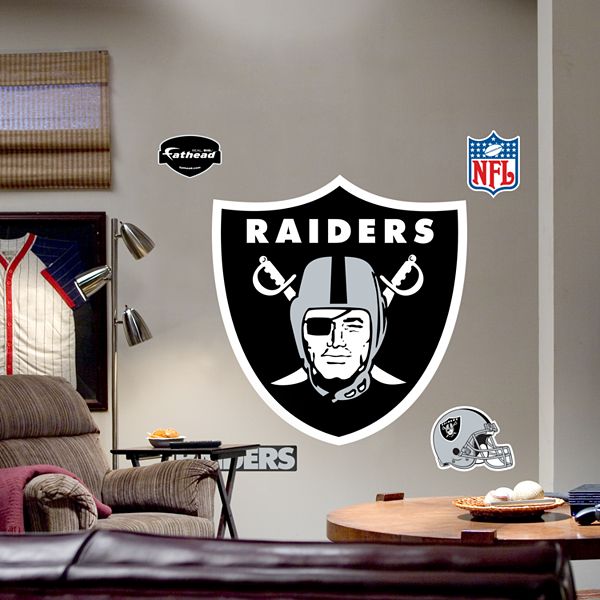 Fathead NFL Las Vegas Raiders Logo Giant Wall Decal Multi