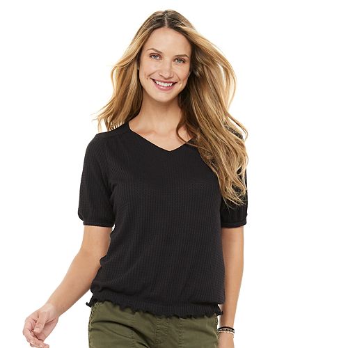 Women's SONOMA Goods for Life® Waffle Peasant Top