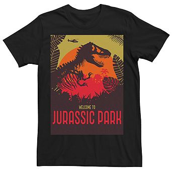 Men's Jurassic Park Welcome T-Rex Sunset Tee