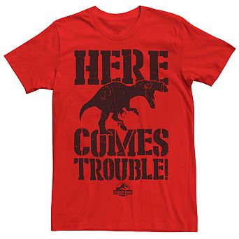 Men's Jurassic Park Here Comes Trouble Tee