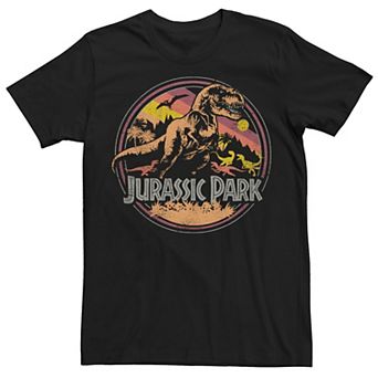Men's Jurassic Park T-Rex Retro Circle Logo Tee