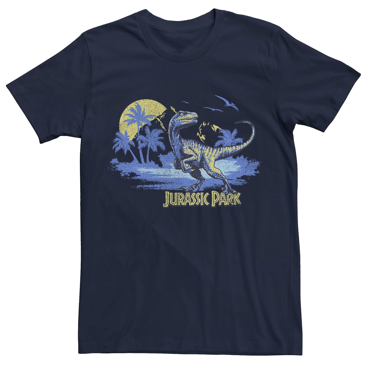 Jurassic Park Raptor Logo Men's T-Shirt - Officially Licensed Short Sleeve Tee