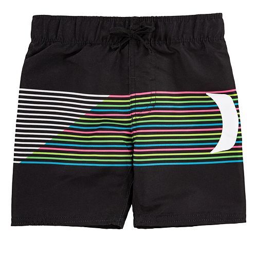 Toddler Boy Hurley Striped Rainbow Swim Trunks