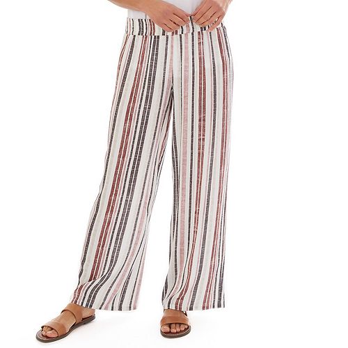 Women's Apt. 9® Vertical Stripe Print Palazzo Pants