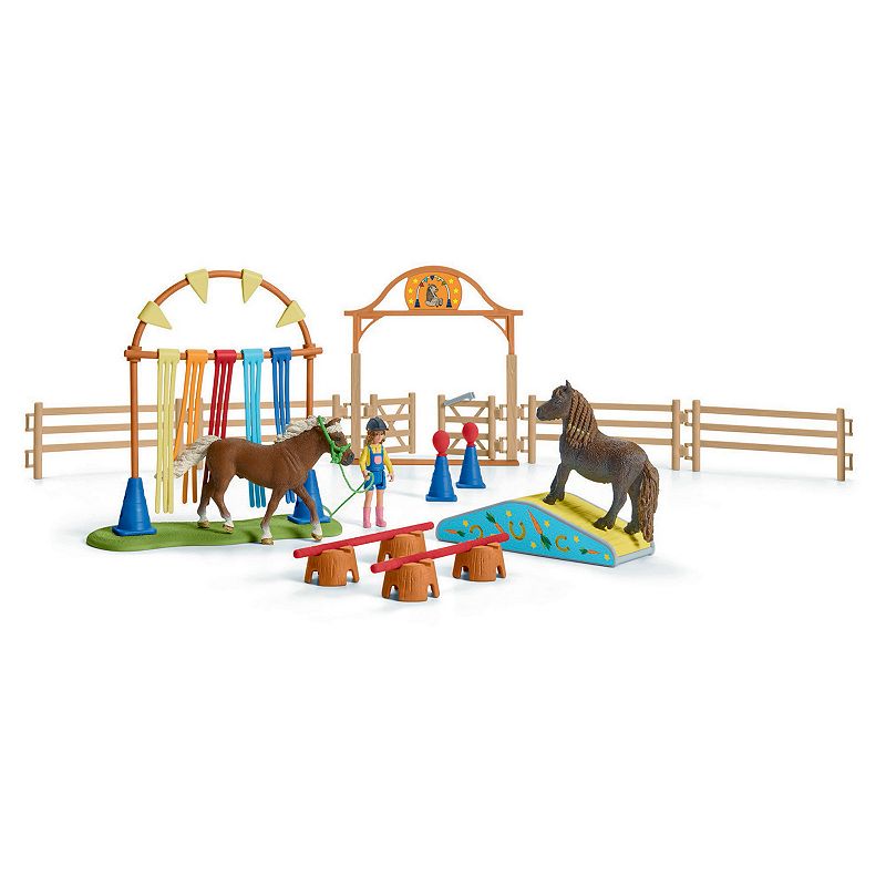 EAN 4055744029875 product image for Schleich Farm World Pony Agility Training Center Playset and Toy Figures | upcitemdb.com