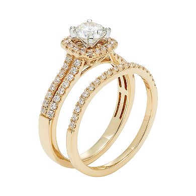 Evergreen Diamonds 14k Gold 1 Carat T.W. IGL Certified Lab-Grown Diamond Engagement Ring Set